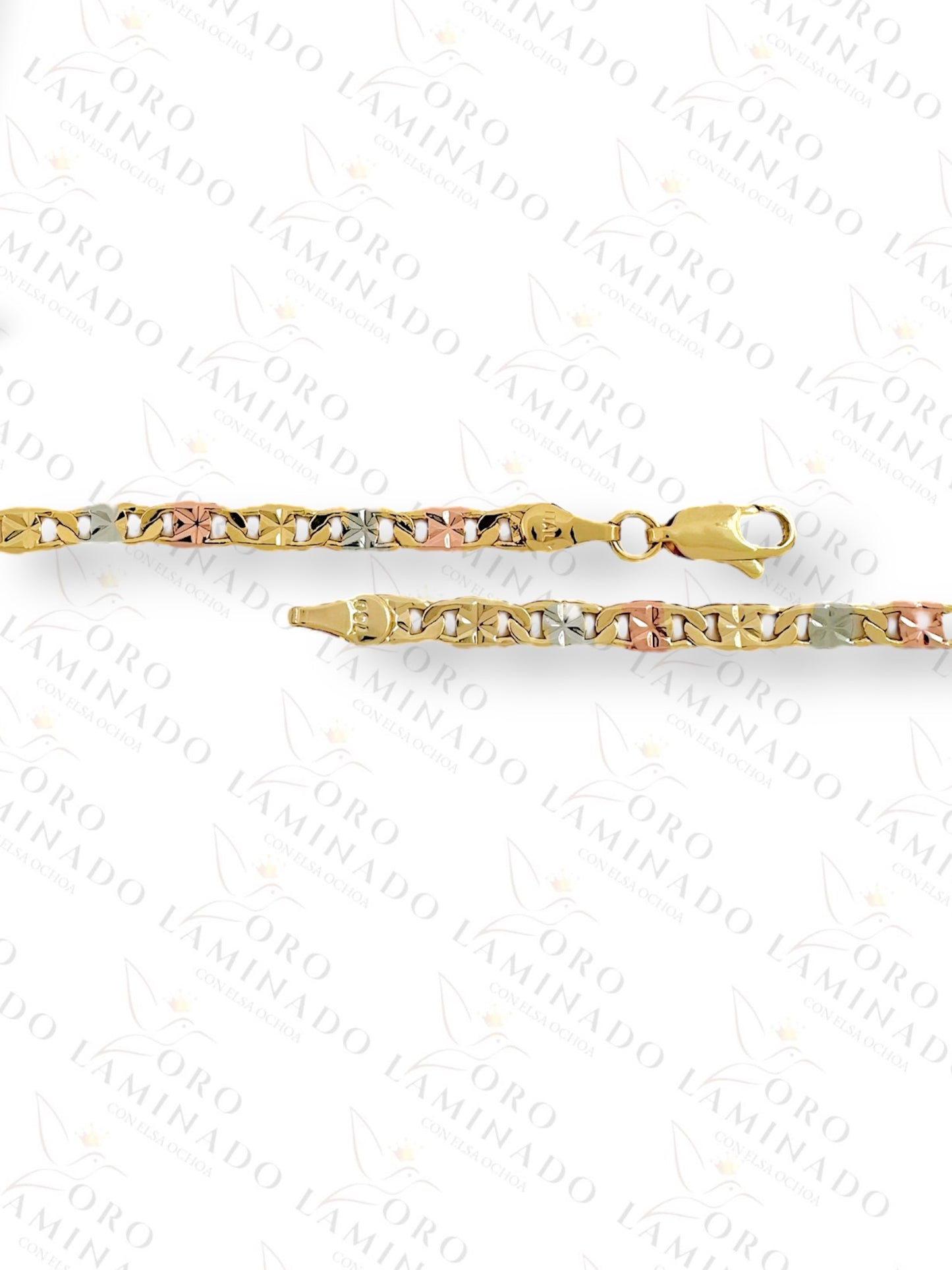 Gold Filled Three Tones Cross Kids Bracelet Y422