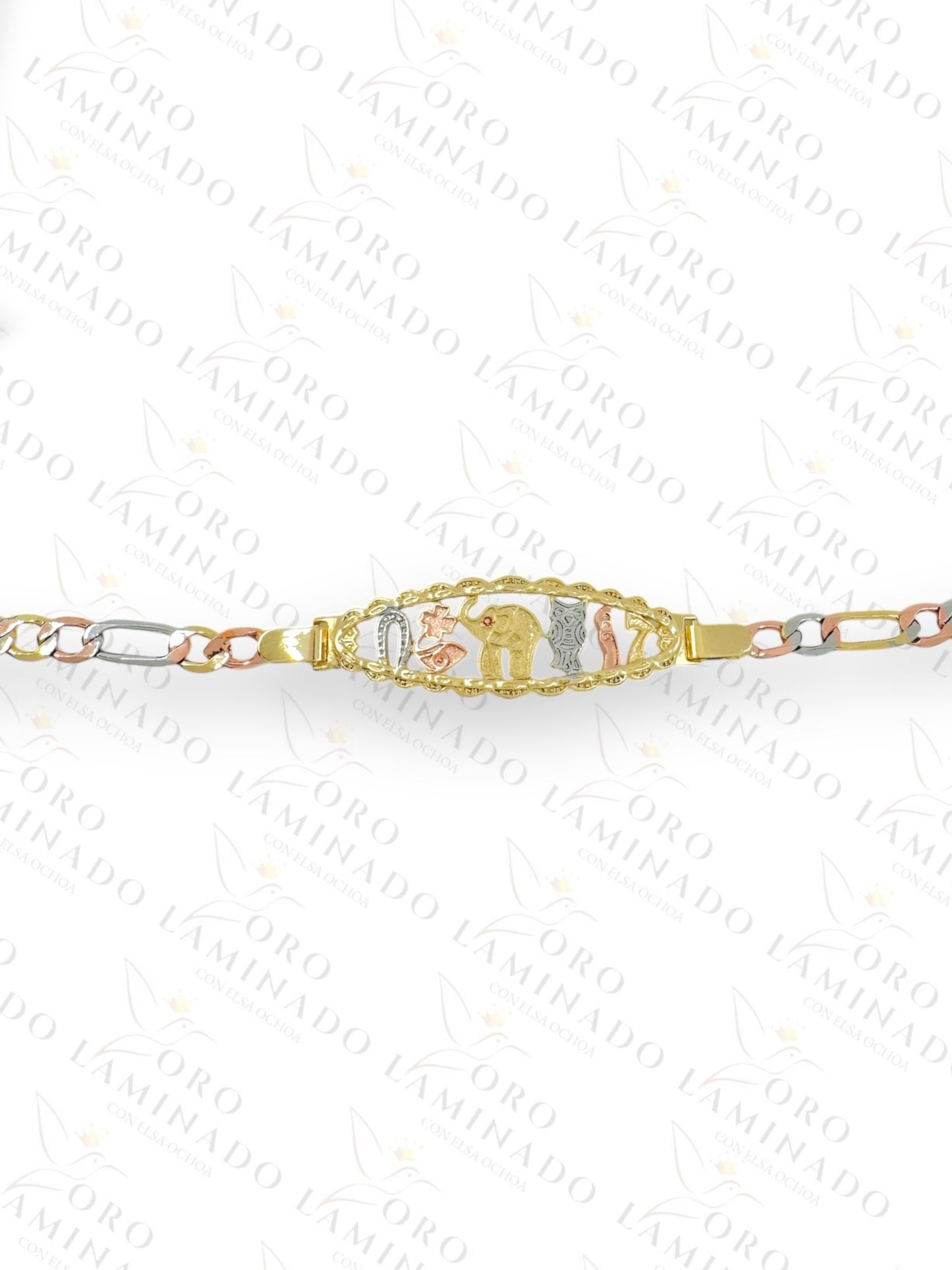 Gold Filled Tricolor bracelet of the seven powers G233