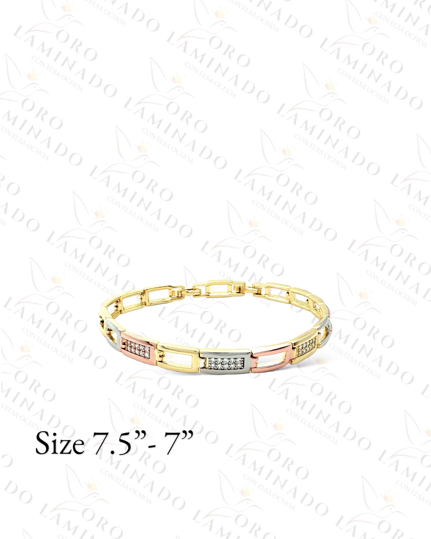 High Quality Three Tones Rectangular Bracelet B388