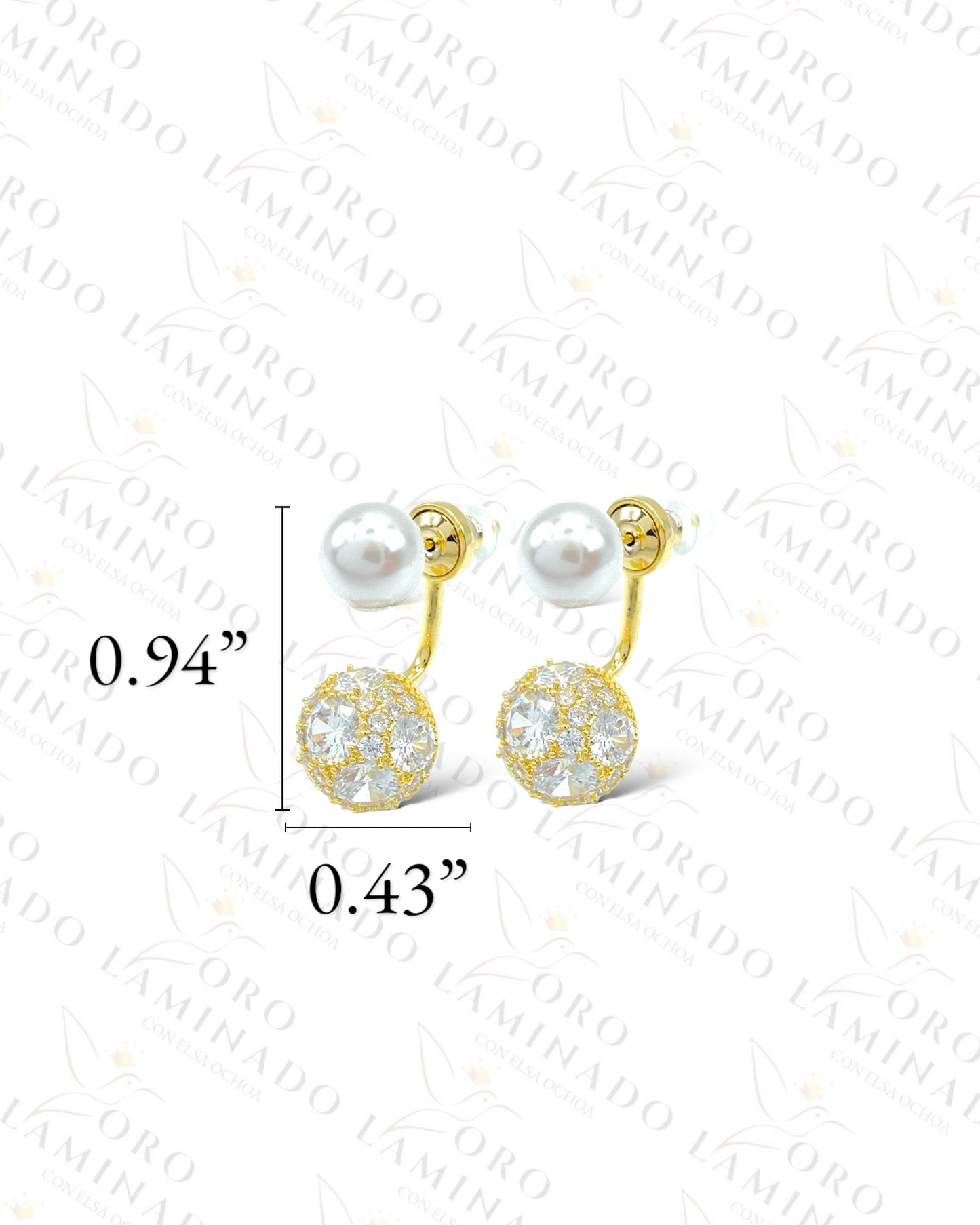 High Quality Pearl With Diamond Earrings B129