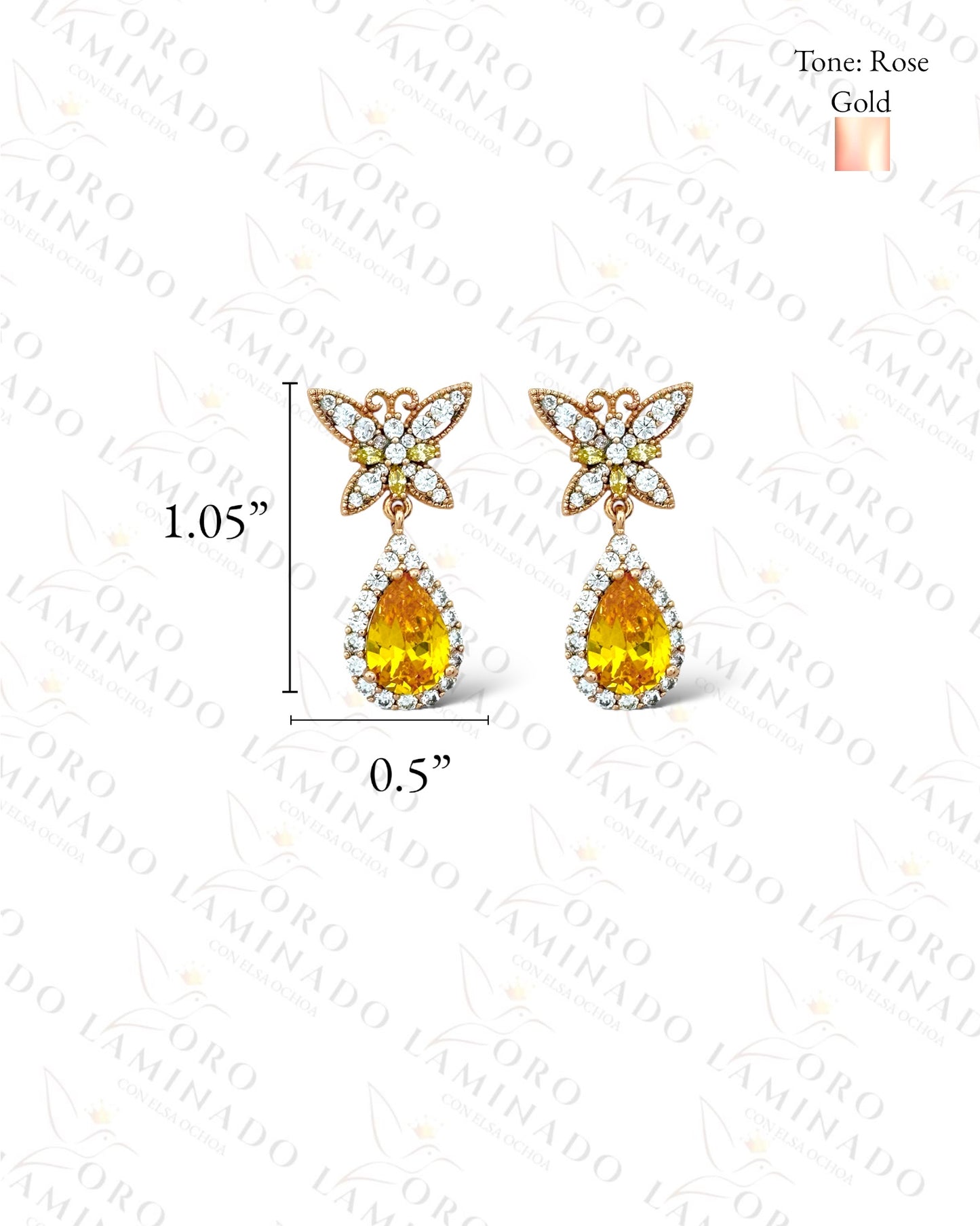 High Quality Yellow Butterfly Earrings G90