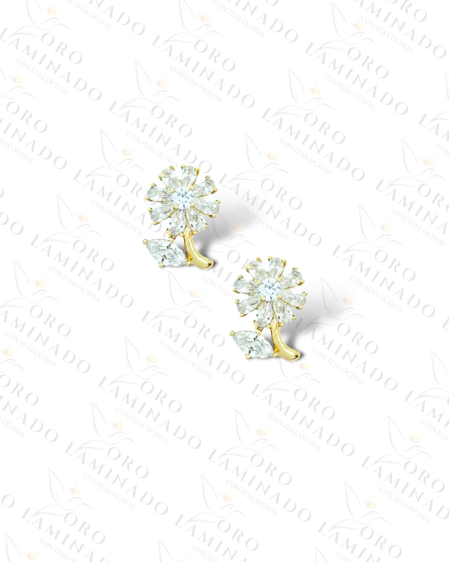 High Quality Crystal Flower Earrings C165