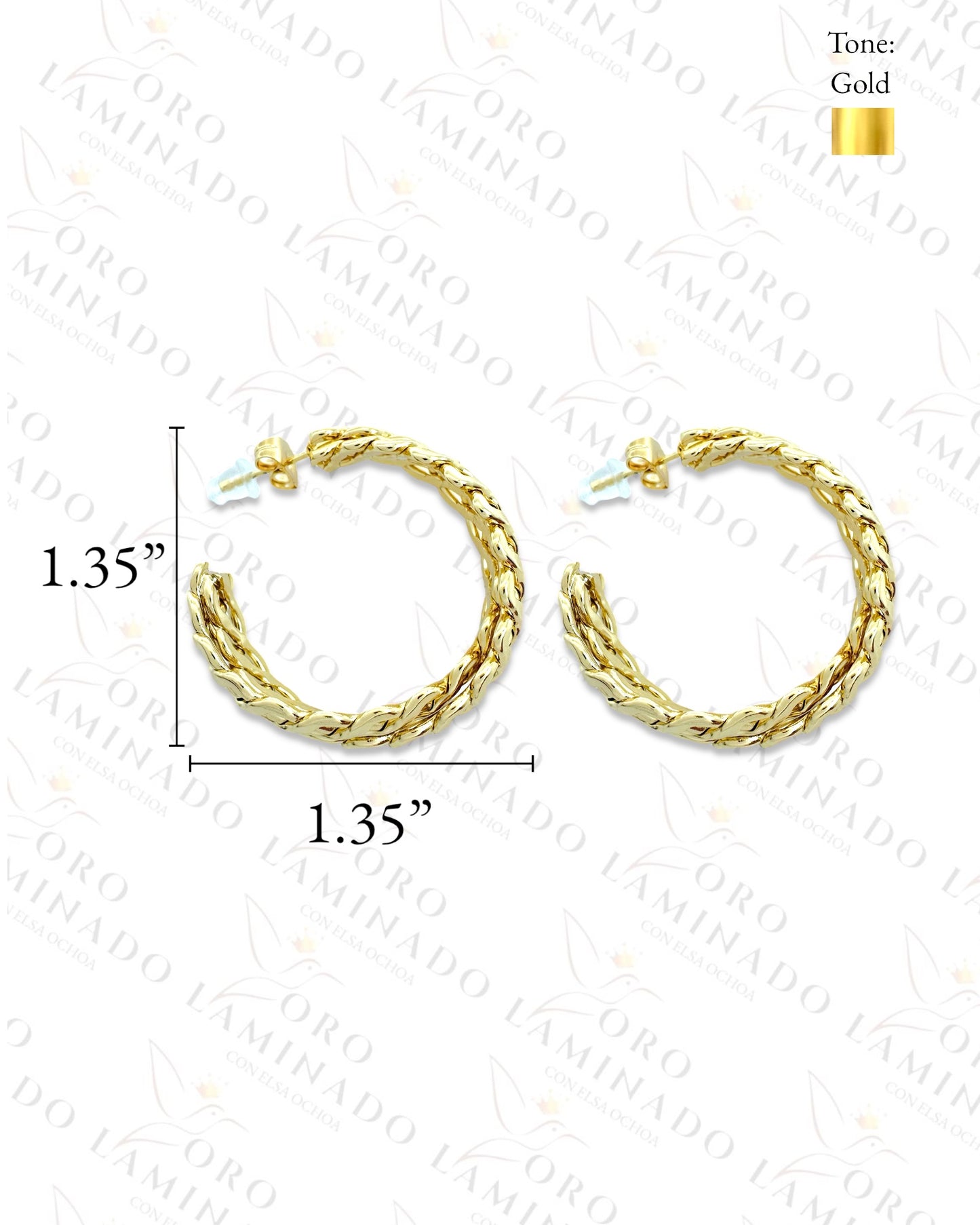 High Quality Crossed Hoop Earrings B65