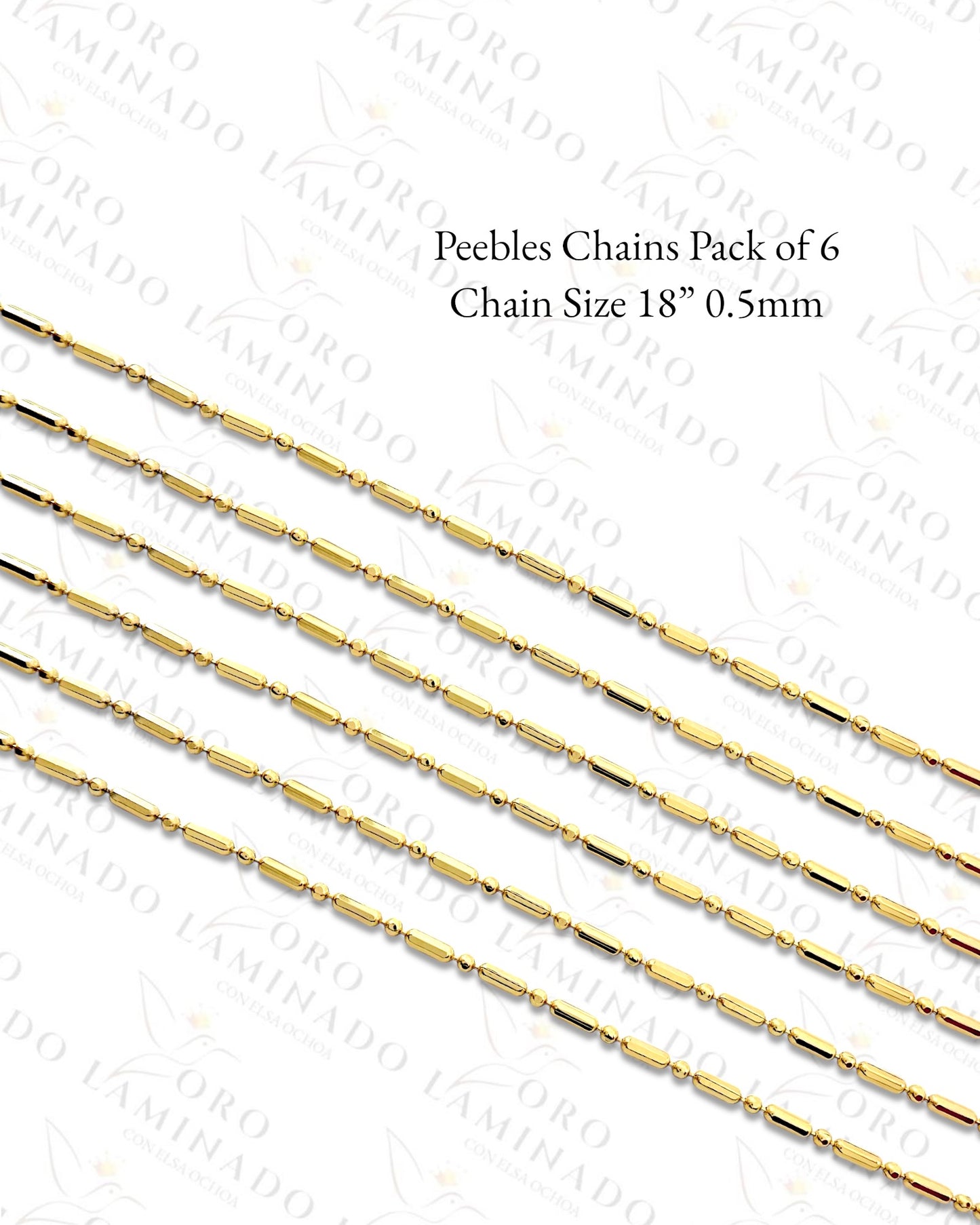 Pebbles Design Chains Pack of 6 Size 18” 0.5mm R32