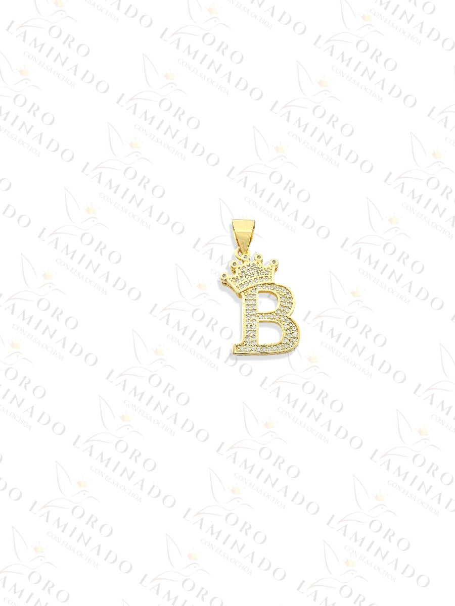 Letter "B" Crown Pendant Y115