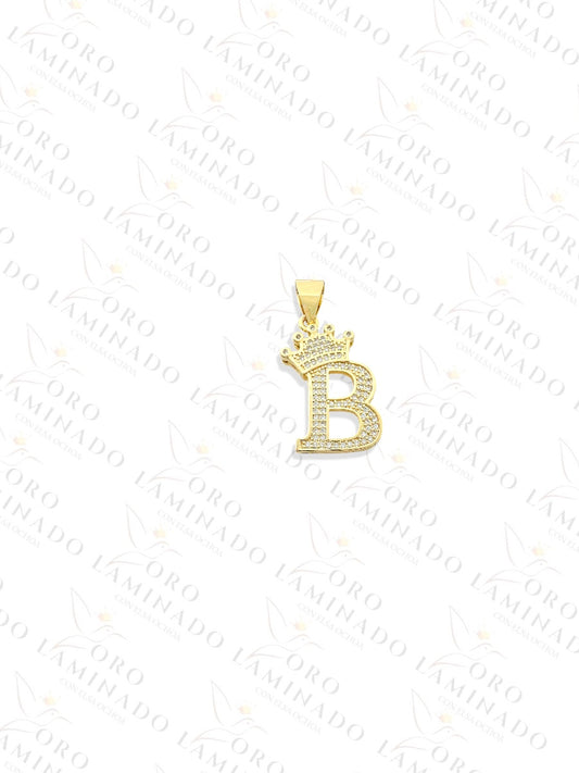 Letter "B" Crown Pendant Y115