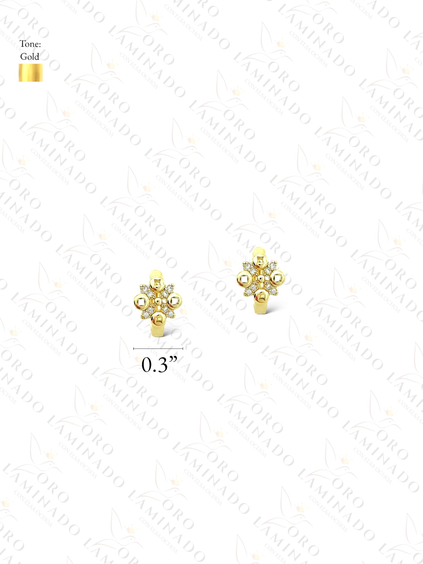 High Quality Small Flower Hoop Earrings G289