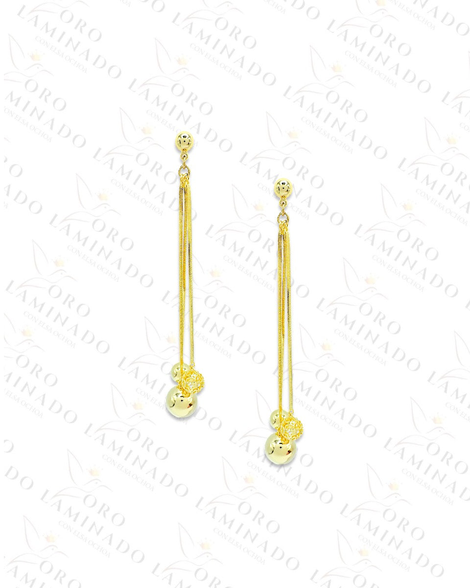 High Quality Gold Long Earrings R385