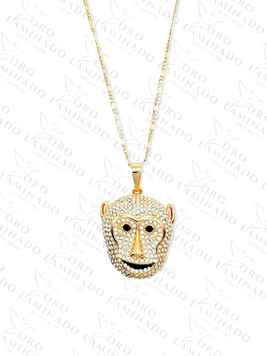 High Quality Sparkling Monkey Necklace G325