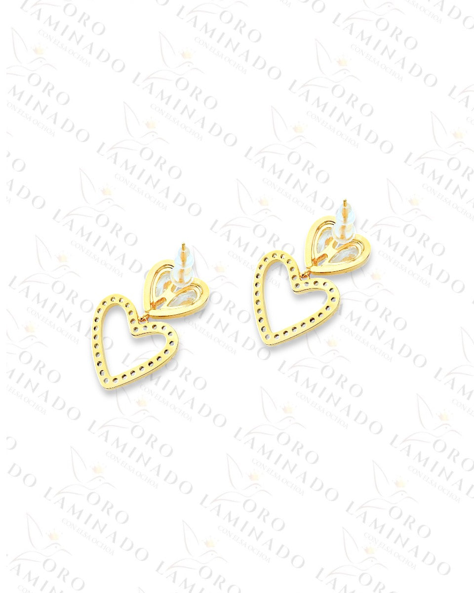 High Quality Double Heart Earrings C470