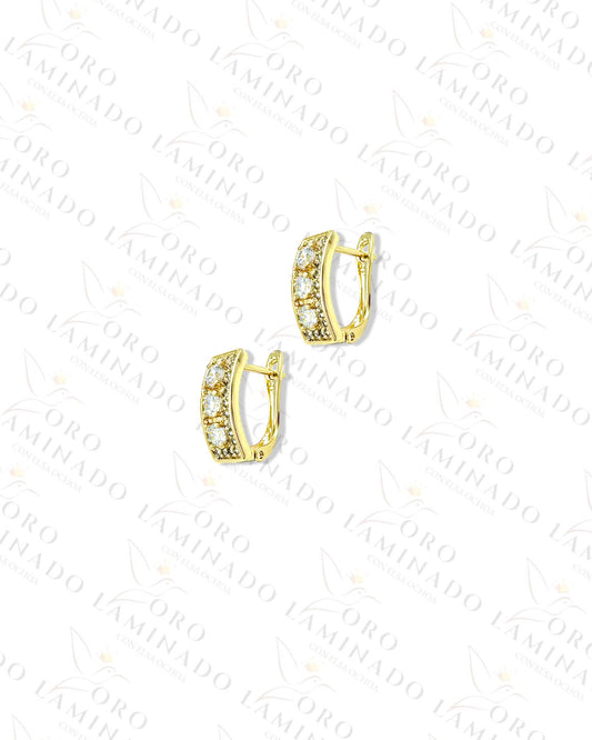 High Quality Diamond Hoop Earrings Y371