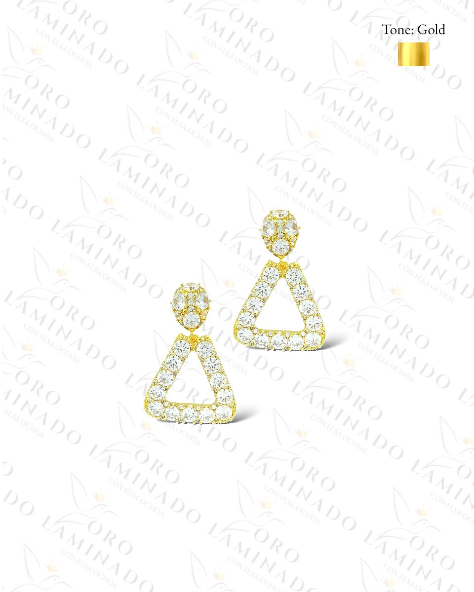 High Quality Sparkling Triangle Earrings  B454