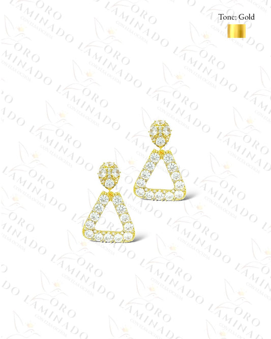 High Quality Sparkling Triangle Earrings  B454