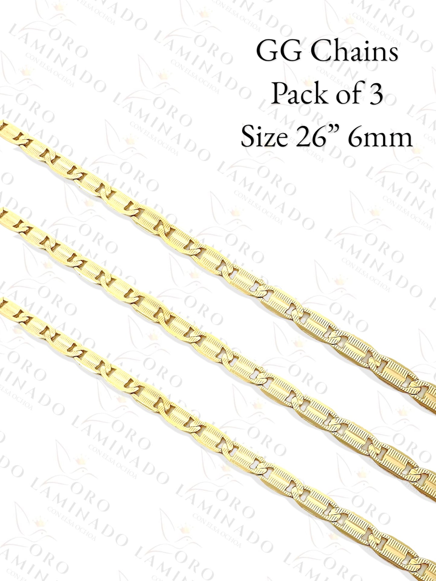 GG Chains Pack of 3 Size 26" 6mm Y409