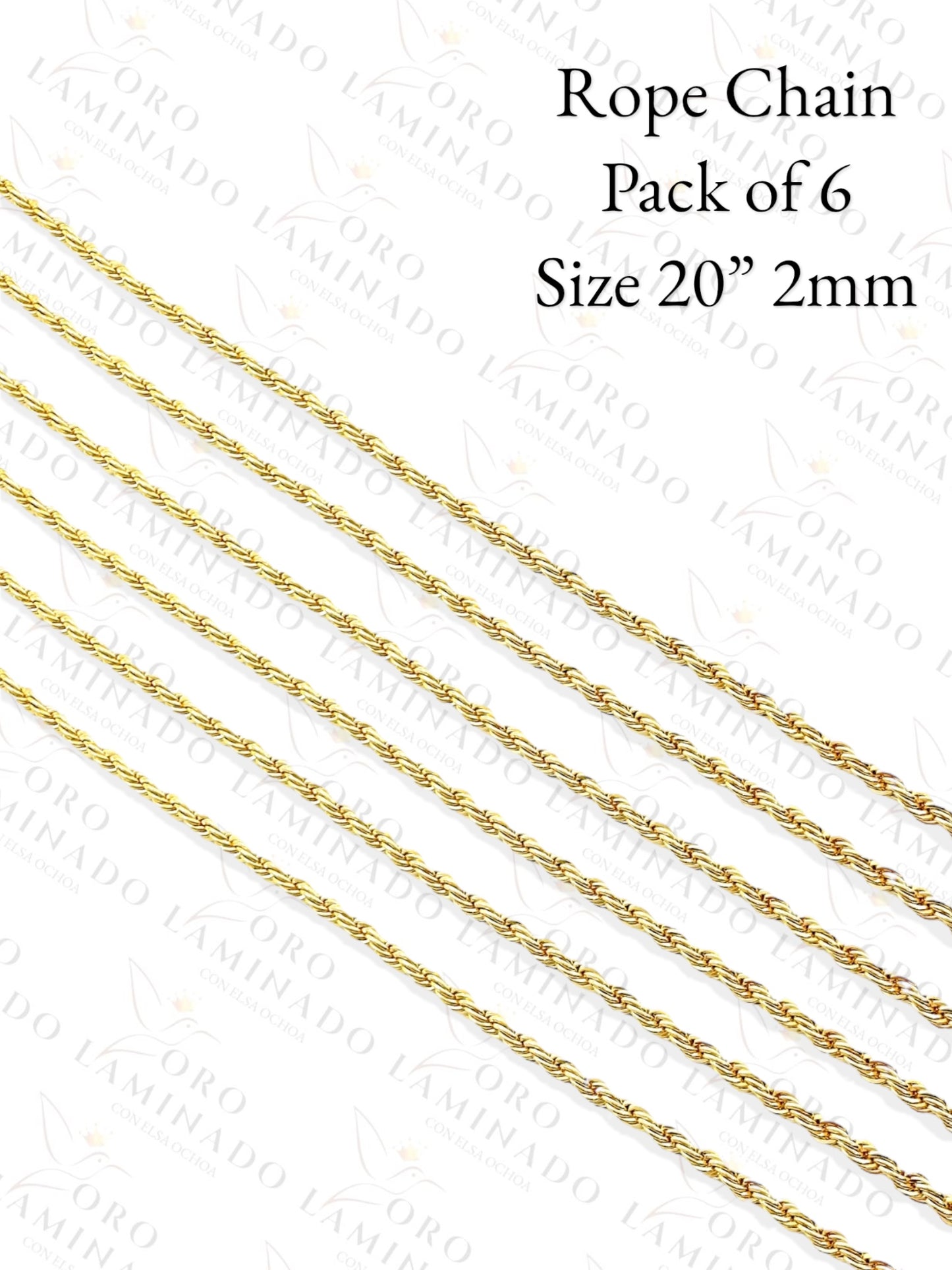 Rope Chains Pack of 6 Size 20" 2mm R281