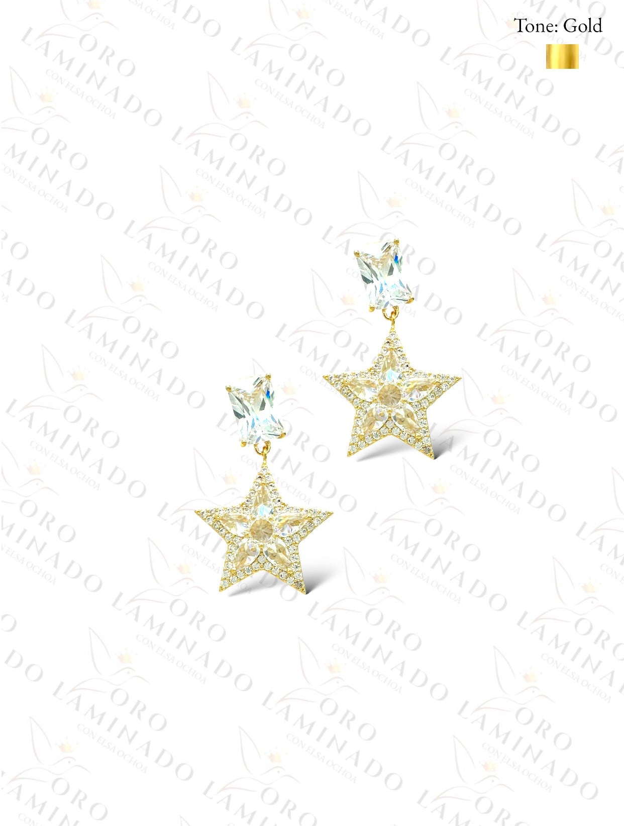 High Quality Crystal Star Earrings B433