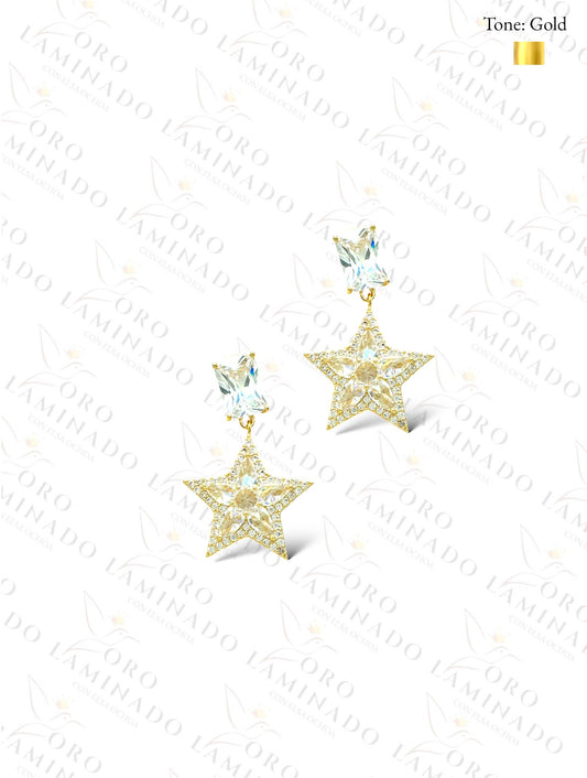 High Quality Crystal Star Earrings B433