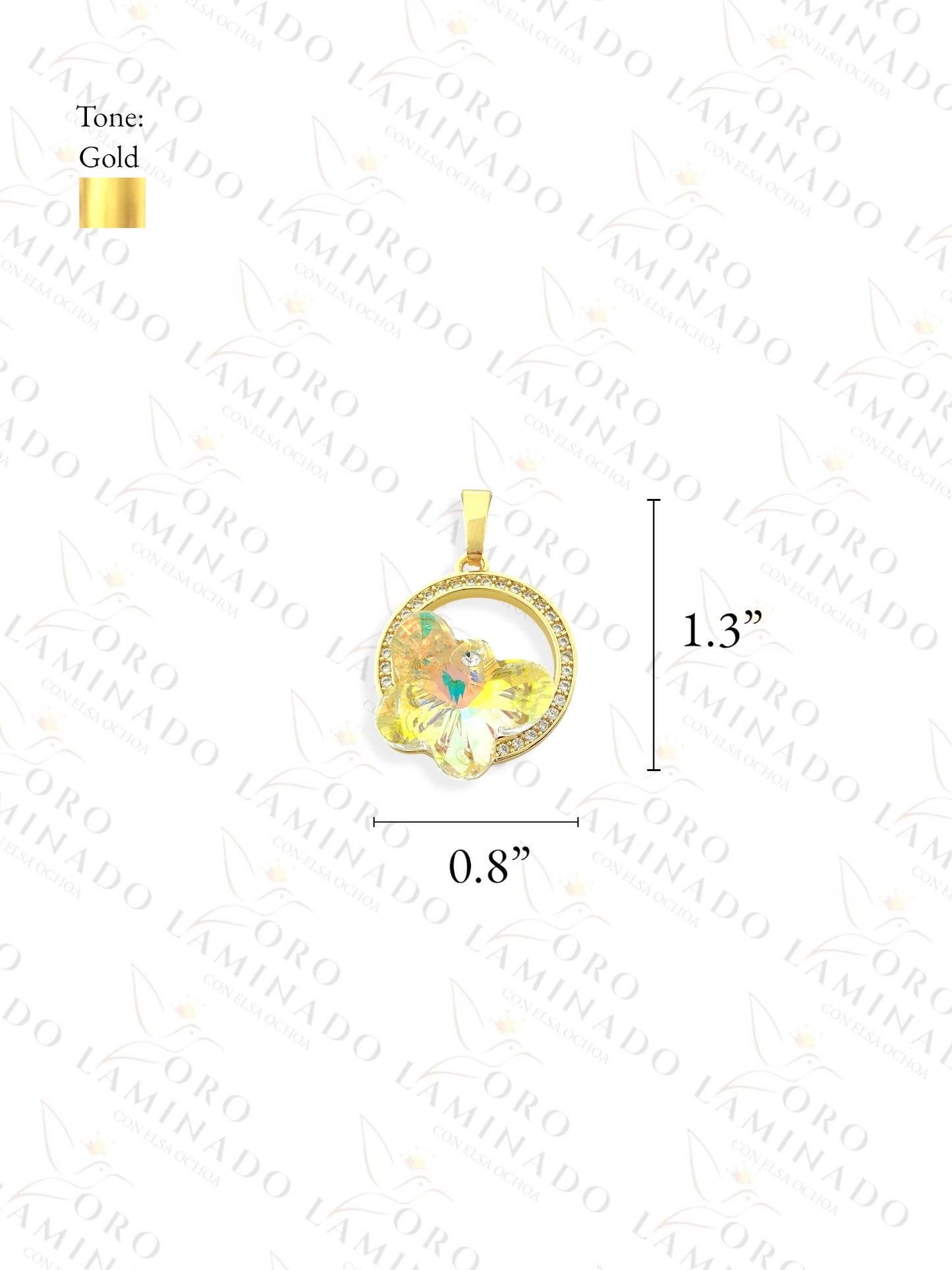 Gold Filled Yellow Butterfly Pendant G76