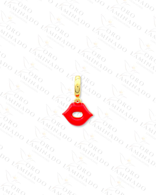 Red Lips Charm (Gold Filled) B392