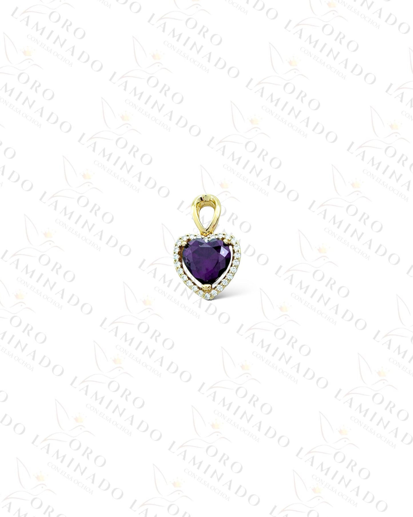 High Quality Small Purple Heart Pendant G371