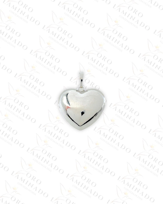 Gold Filled Chunky Silver Heart Pendant C163