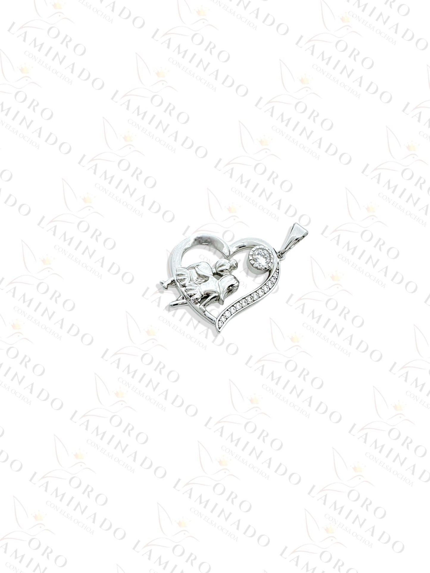 High Quality Two Girls Heart Pendant Y204