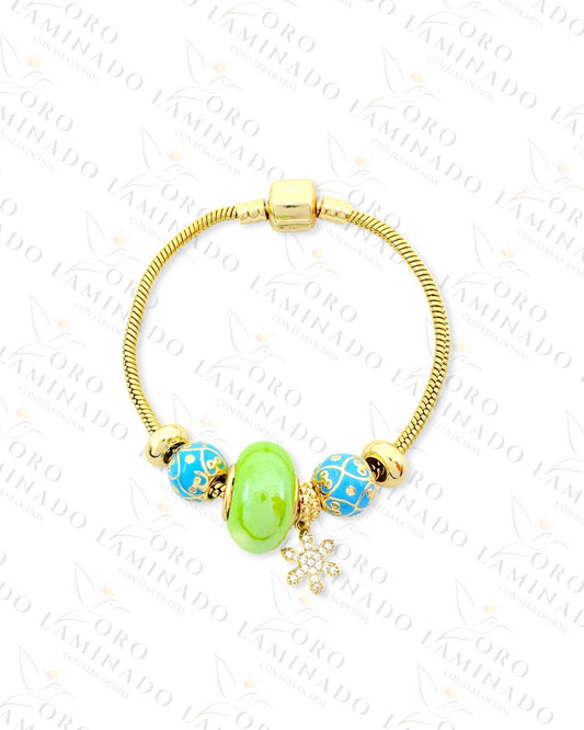 High Quality Sparkling Snowflake Charm Bracelet C386