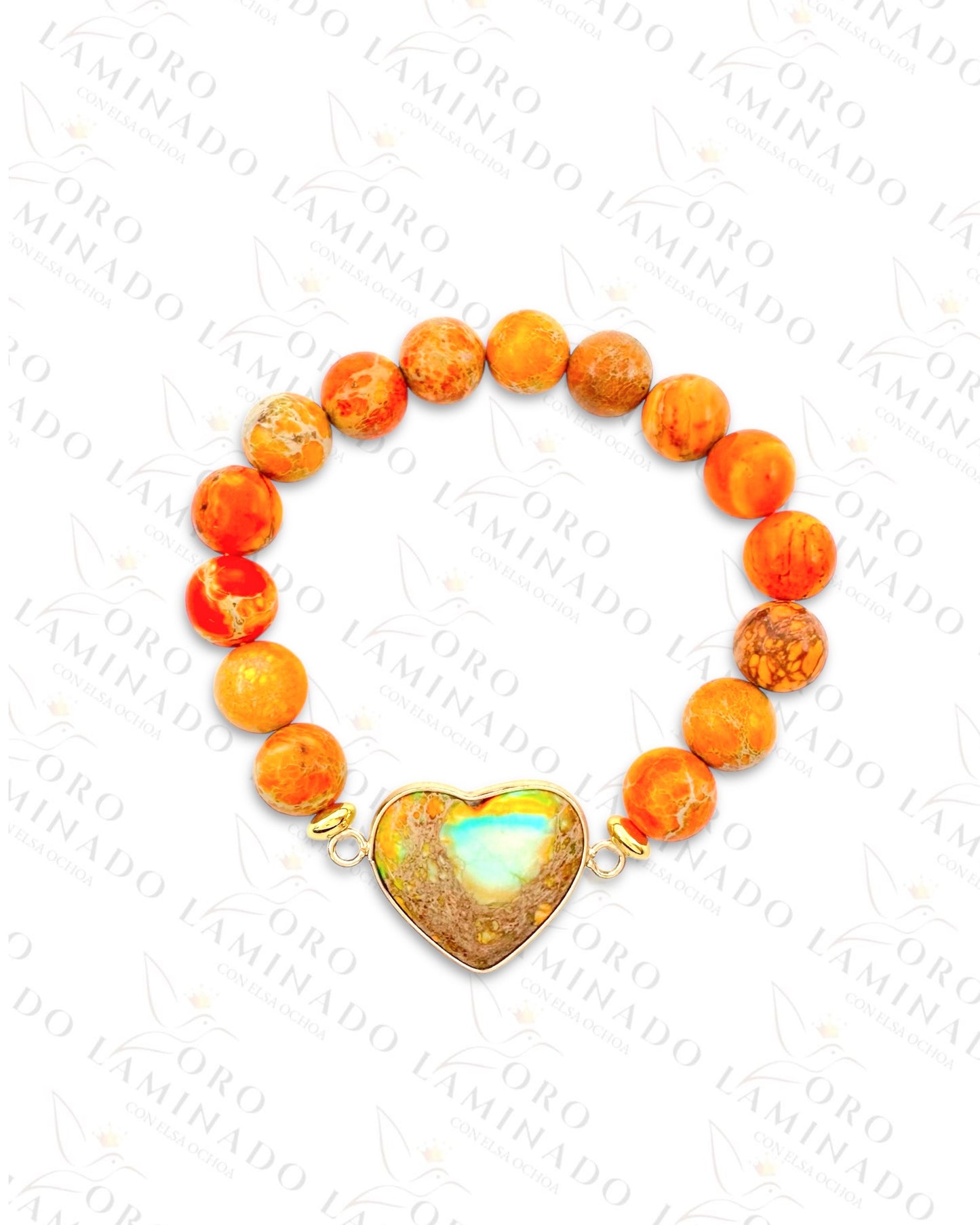 Brown and Orange Quartz Bracelet C277