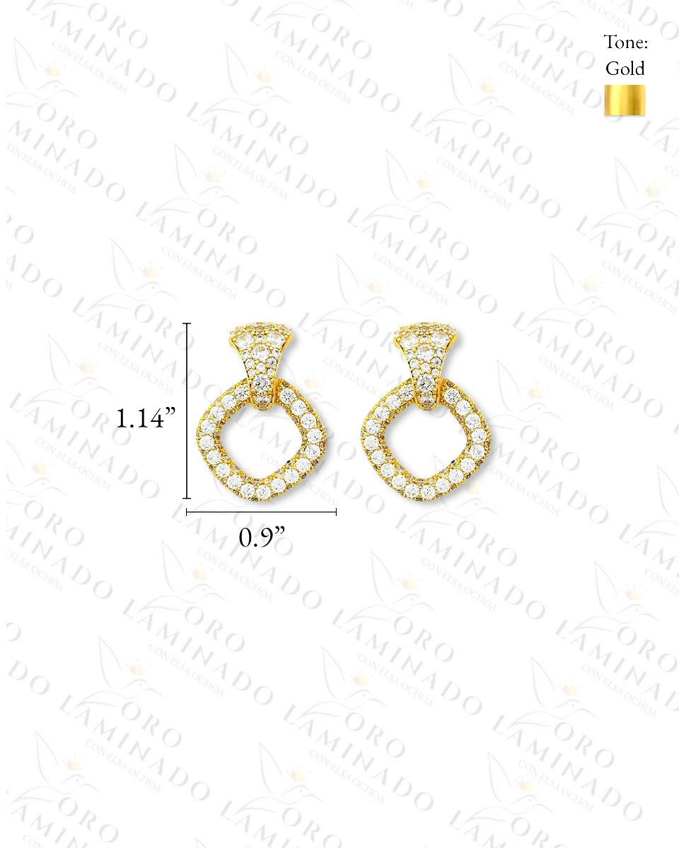 High Quality Sparkling Rhombus Earrings  B453