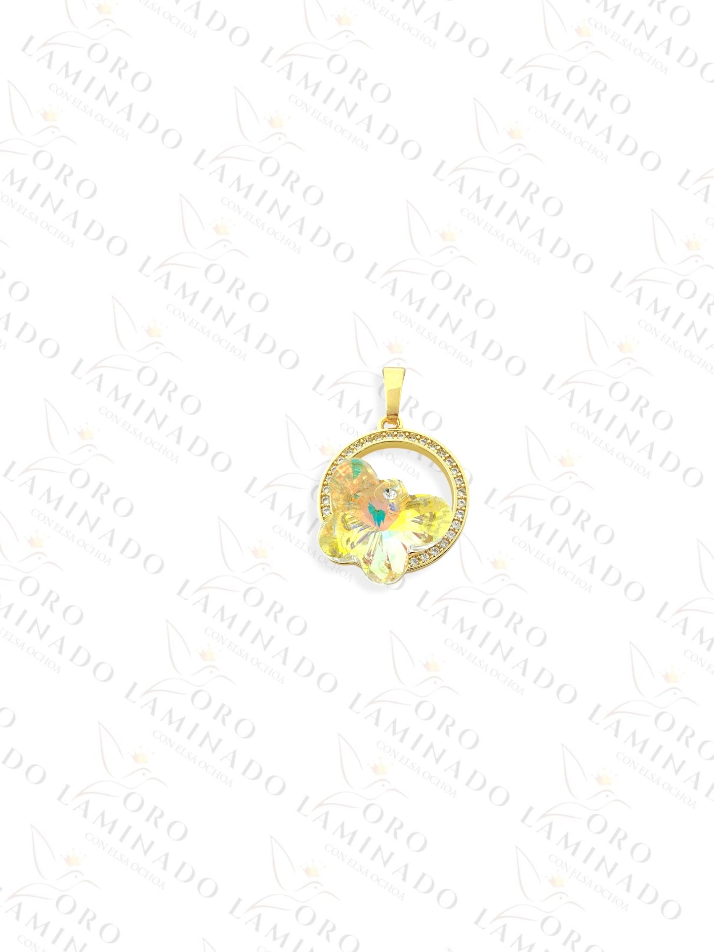 Gold Filled Yellow Butterfly Pendant G76