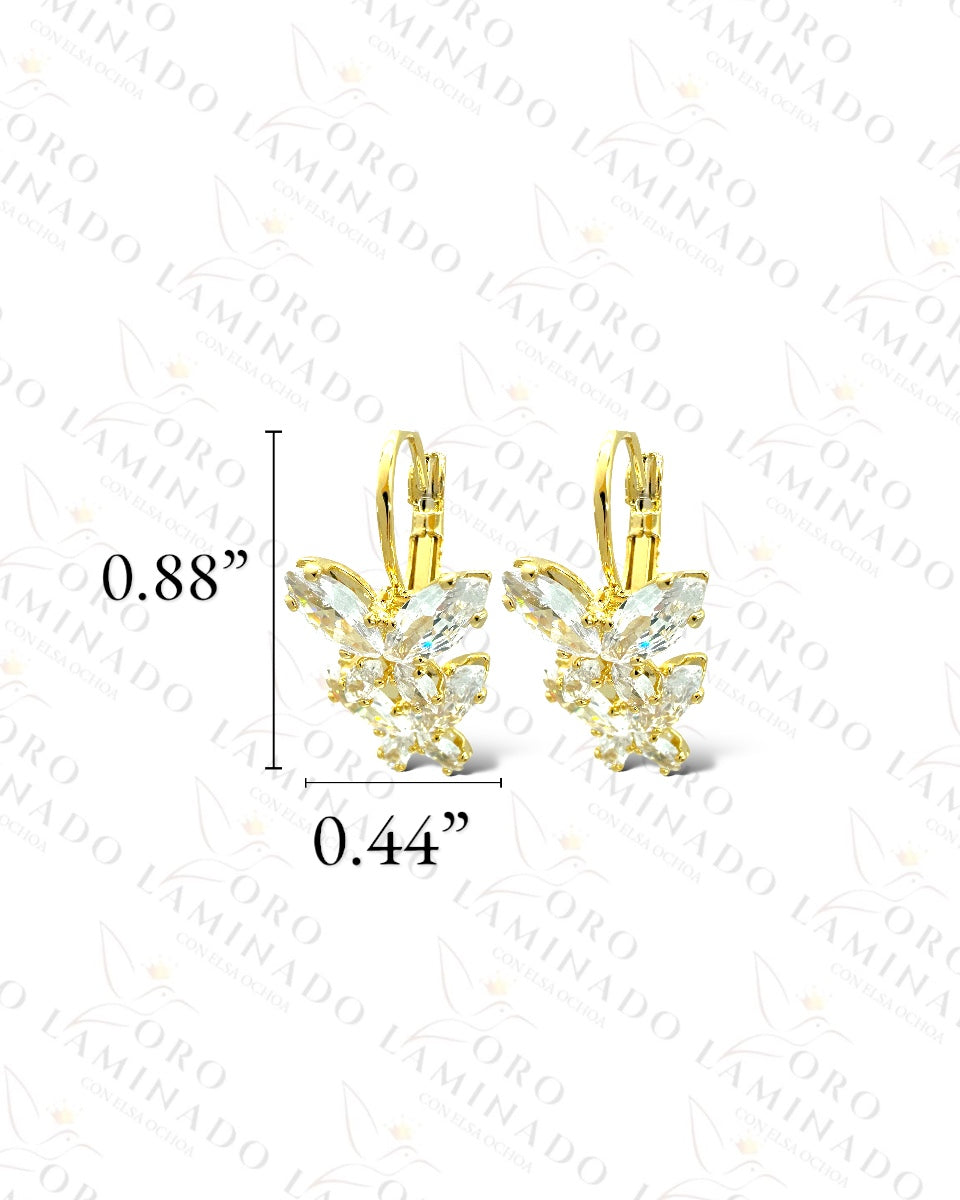 High Quality Crystal Butterflies Earrings R371