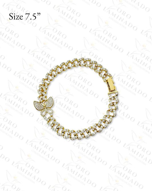 High Quality Gold Filled Diamond ButterflyBracelet Y7