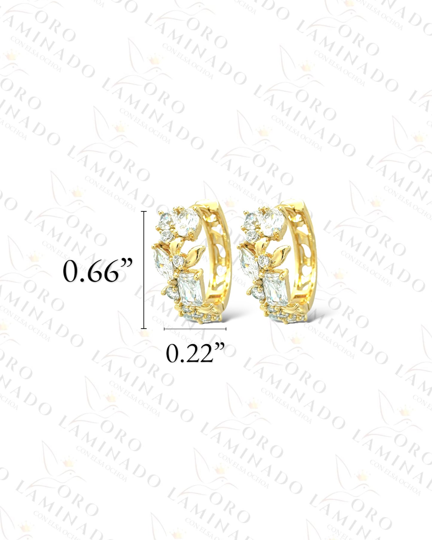 High Quality Crystal Design Hoop Earrings R379