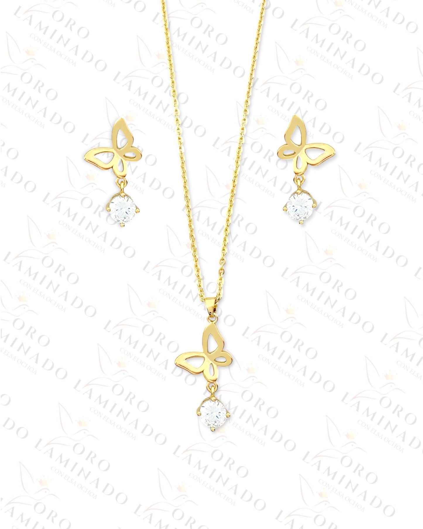 High Quality Golden Butterfly (Gold Filled) Set B108