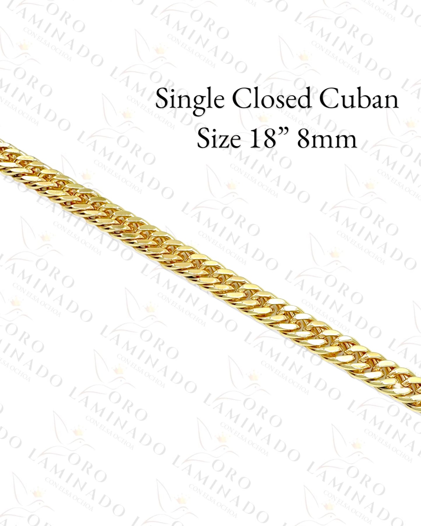 High Quality Closed Cuban Single Chain 18" 8mm R444