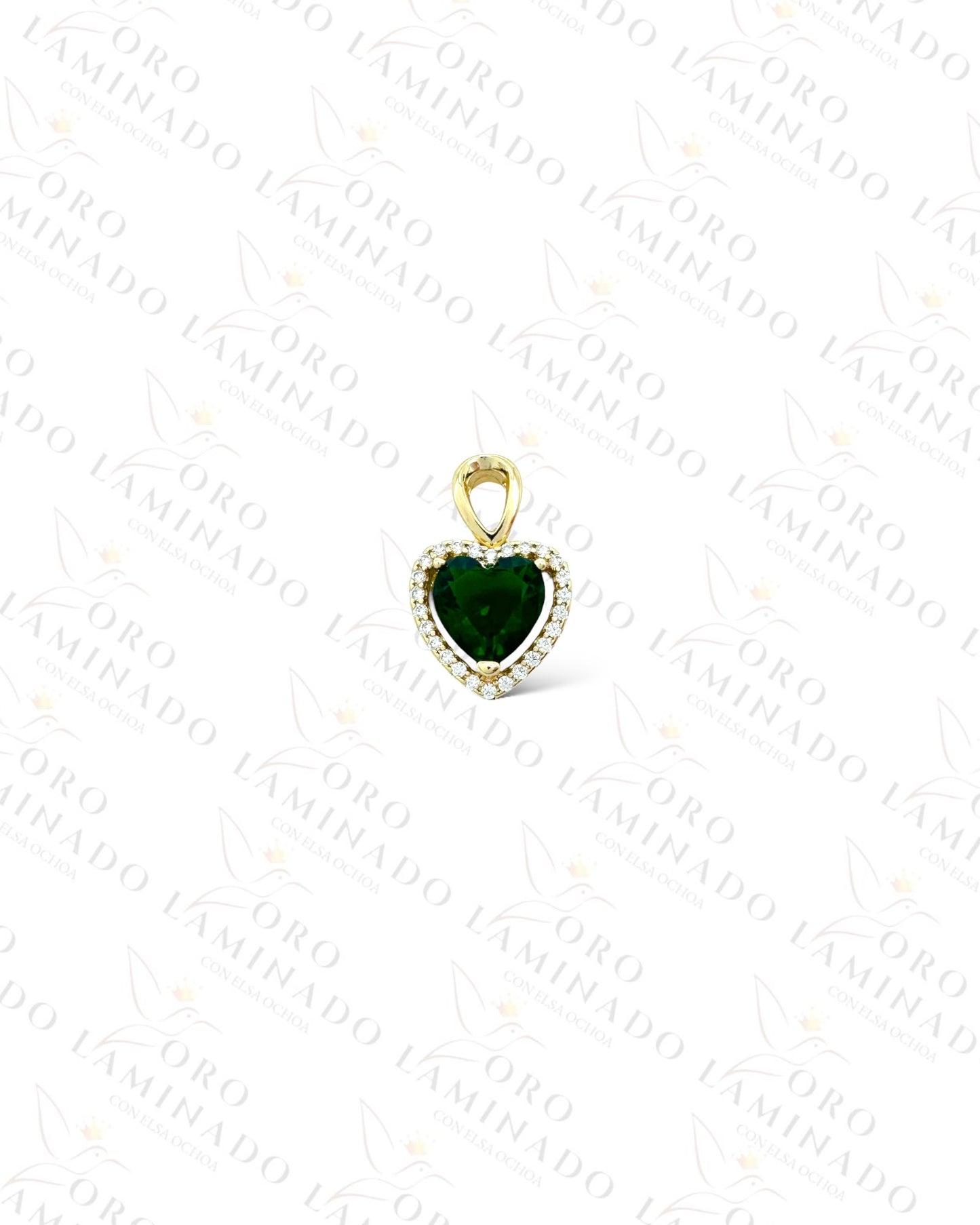 High Quality Small Dark Green Heart Pendant G92