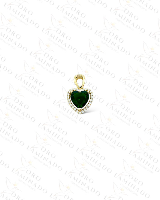 High Quality Small Dark Green Heart Pendant G92