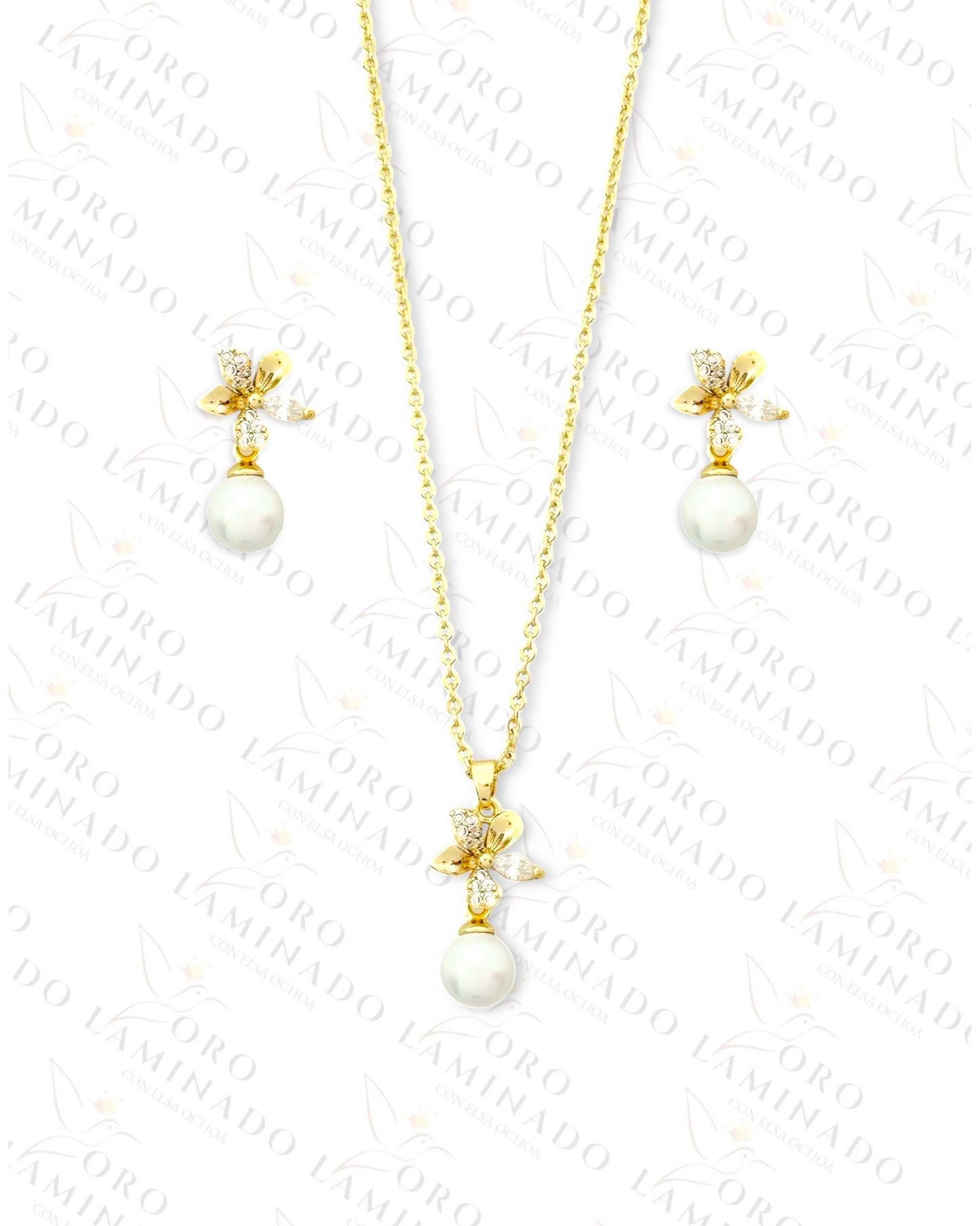 High Quality Mini Pearl Flower Set (Gold Filled) G434