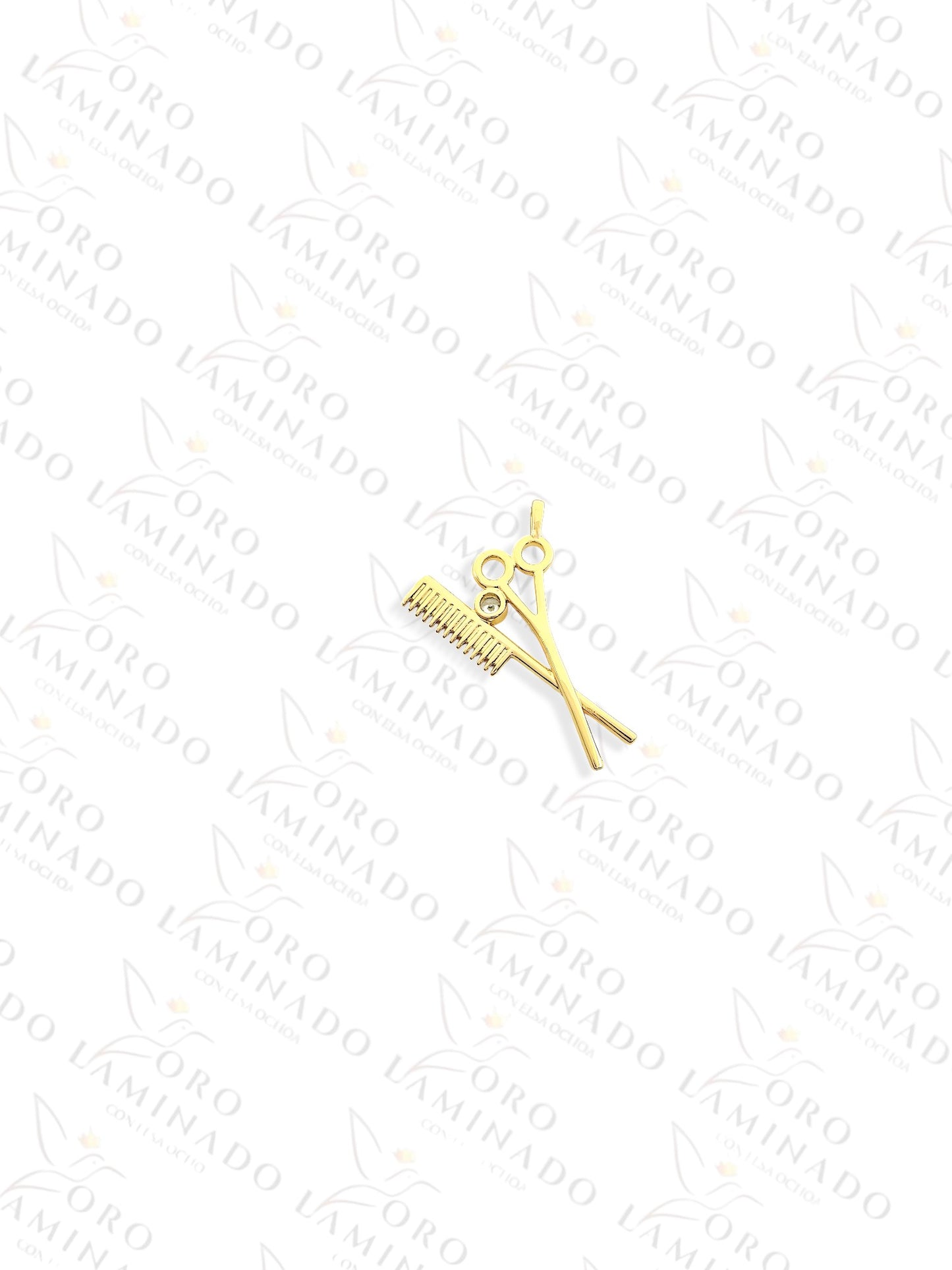 Gold Filled Hair Stylist Pendant B120