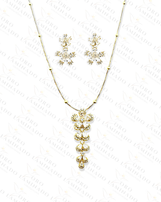 Exclusive High Quality Diamond Flower Set G364