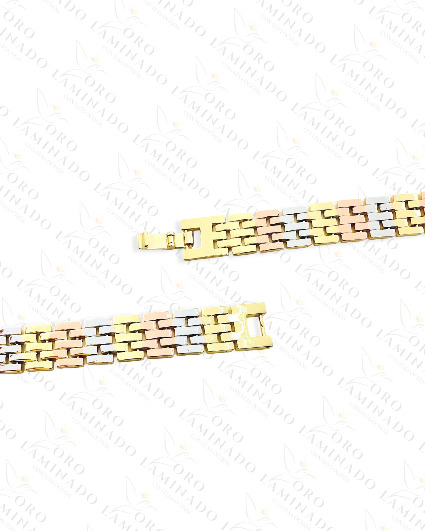 High Quality Three Tones Watch Chain Design Bracelet C448