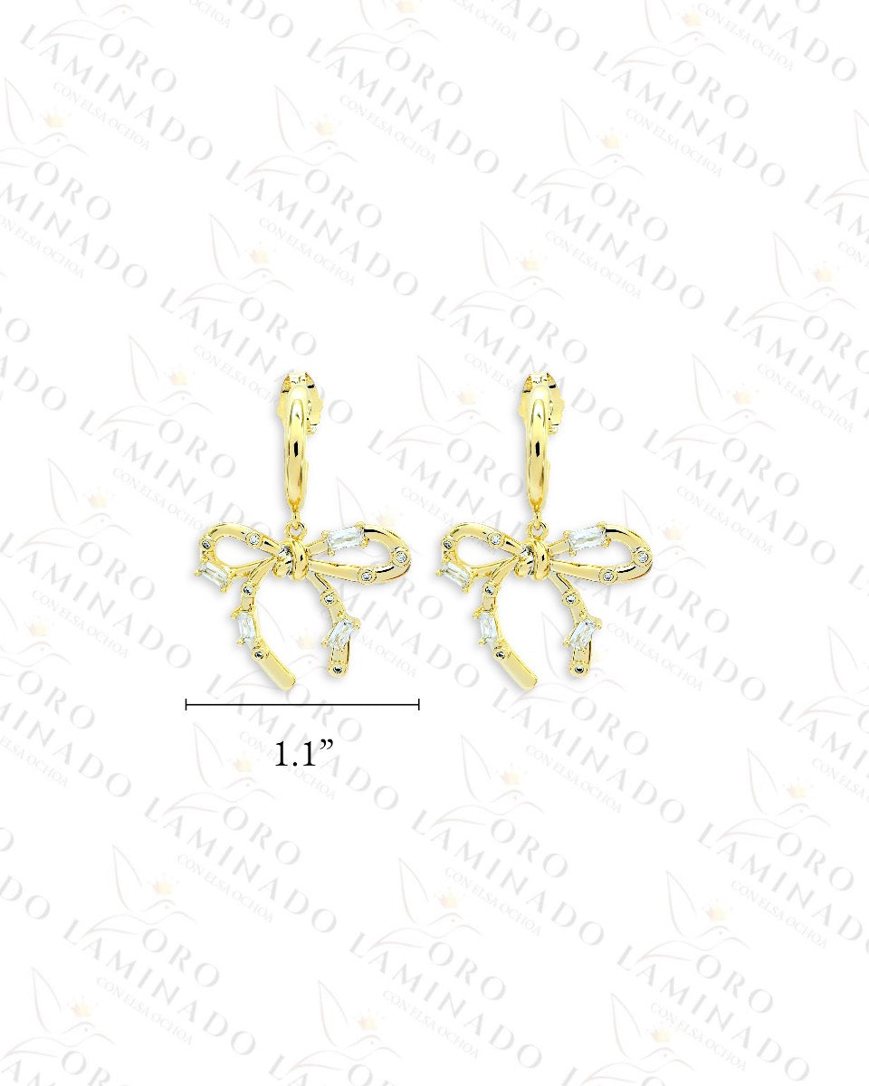 High Quality Golden Bow Earrings G407