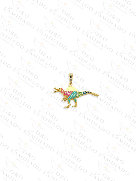 Multi-Color Spinosaurus Dinosaur Pendant R306