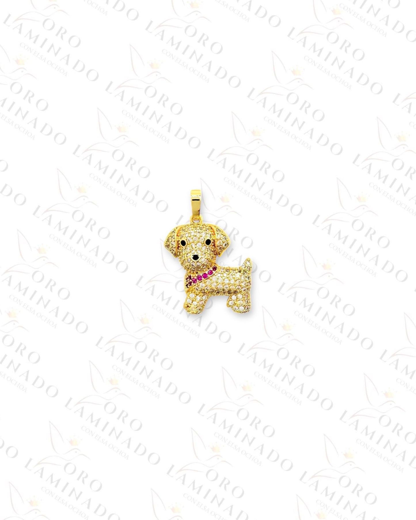 Gold Filled Pink Puppy Pendant R447