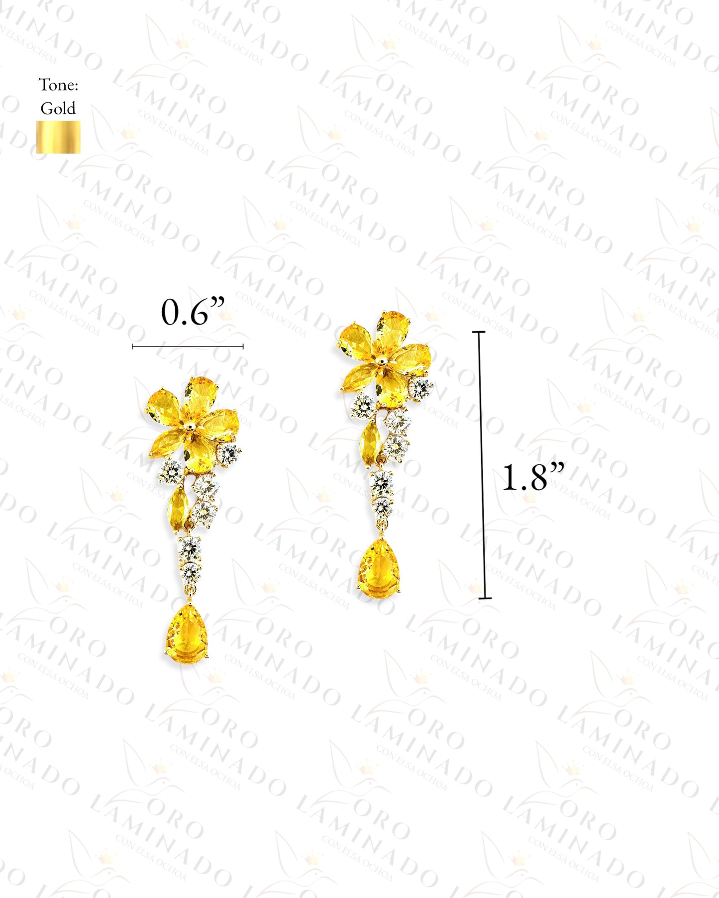 High Quality Yellow Flower Earrings C388