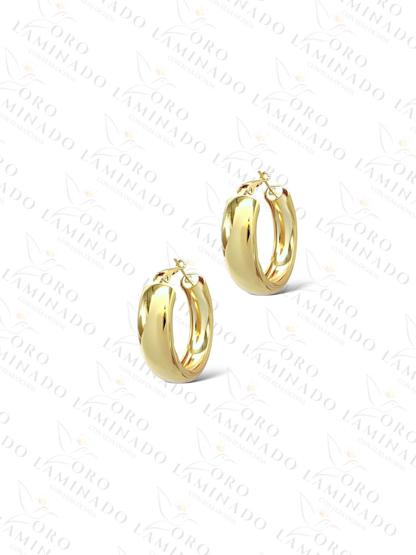 High Quality Thick Gold Hoop Earring C89