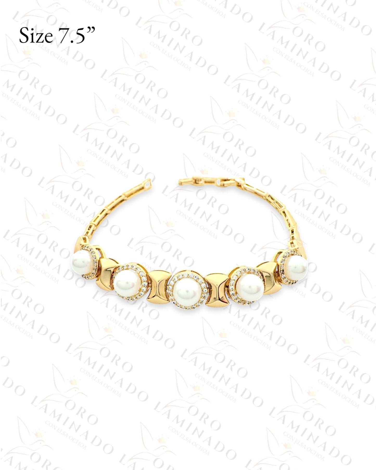 High Quality Pearl Square Bracelet (Gold Filled) G319