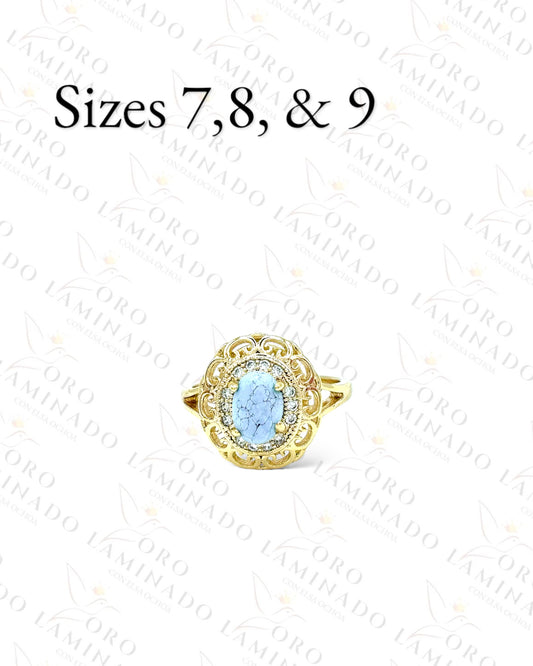 High Quality Baby Blue Marble Ring G462