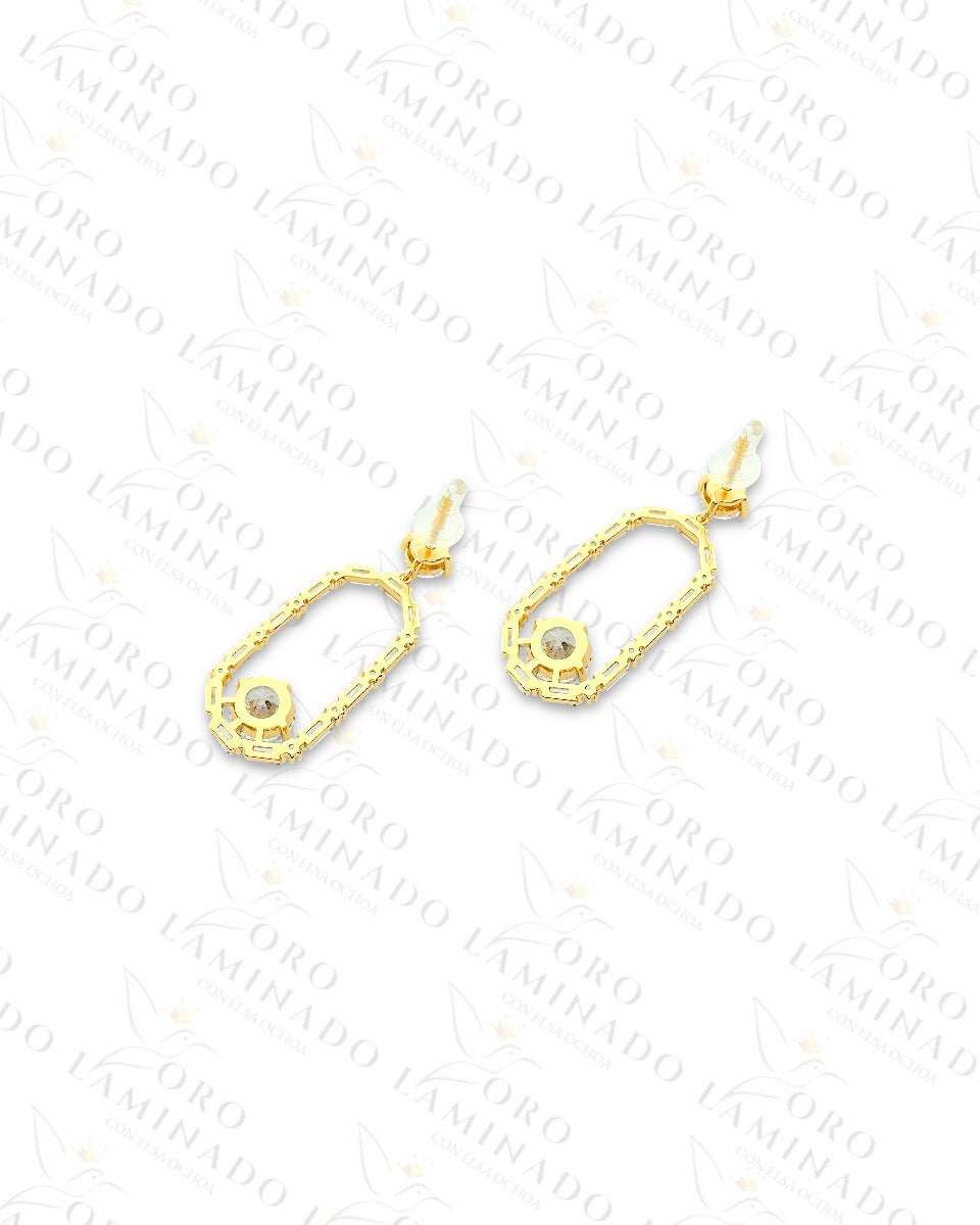 High Quality Crystal Oval  Long Earrings G100