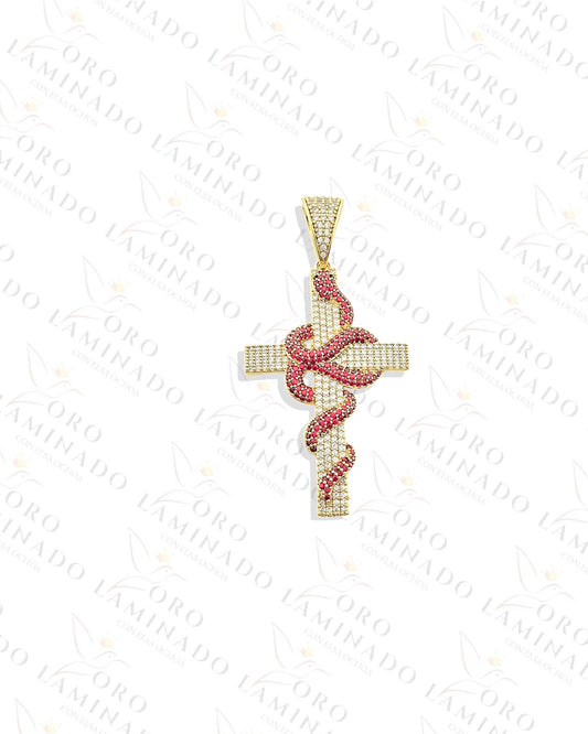 High Quality Cross with Snake Pendant G15